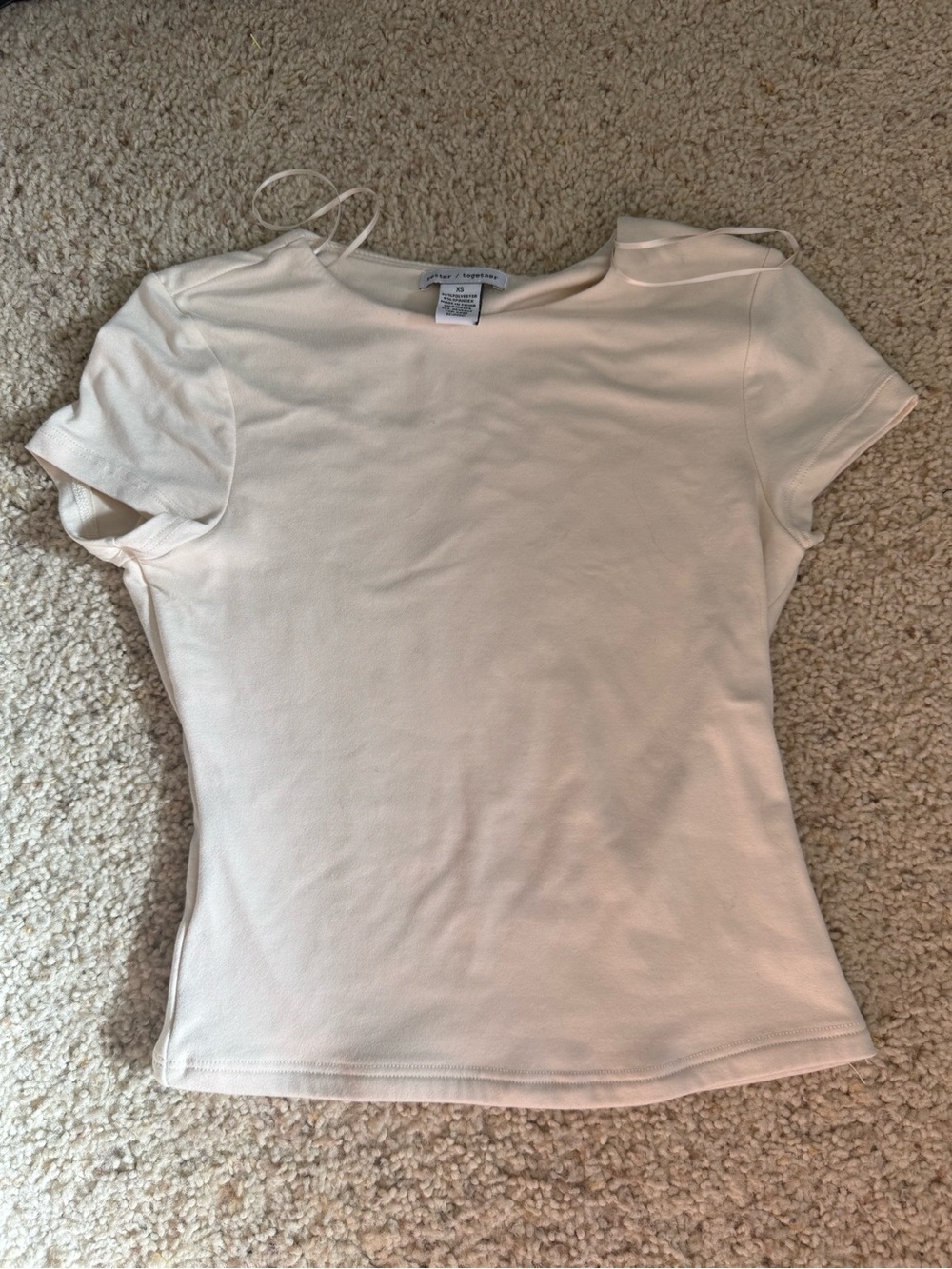 Women’s Cream Short Sleeve Crewneck Tee by UNKNOWN